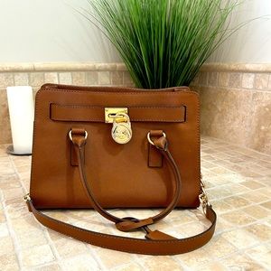 Michael Kors Brown Genuine Leather Handle Bag